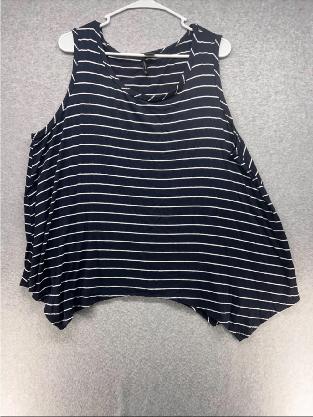 new directions Navy and White Striped Swing Tank